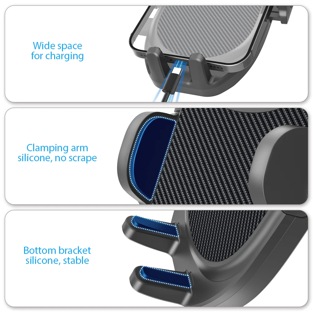 Universal 360 Degree Adjustable Windshield Mobile Holder Anti-shake Suction Cup Dashboard Cell Phone Mount Car Phone Holder