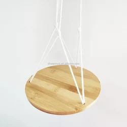 Wanuocraft Home Decor Macrame Plant Hanger Shelf Hanging Planter Custom Bamboo Flower Shelf