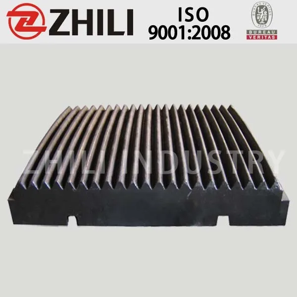 Manganese Steel Swing Fixed Jaw Crushing Liner Plates Accessories Casting Jaw Crusher Spare Parts For Sale