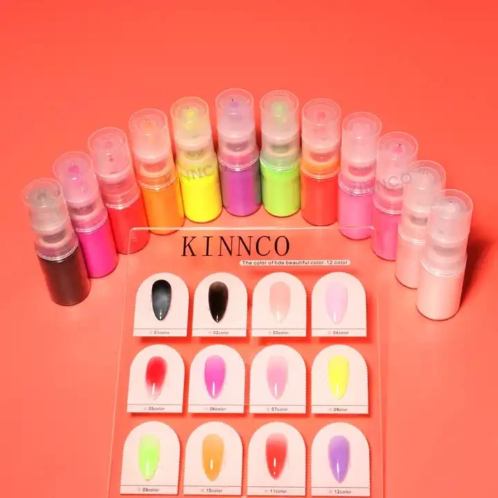KNC горячий Омбре спрей для ногтей порошок 12 цветов 5 г ногтевой продукт с удивительным градиентным эффектом ногтевого искусства