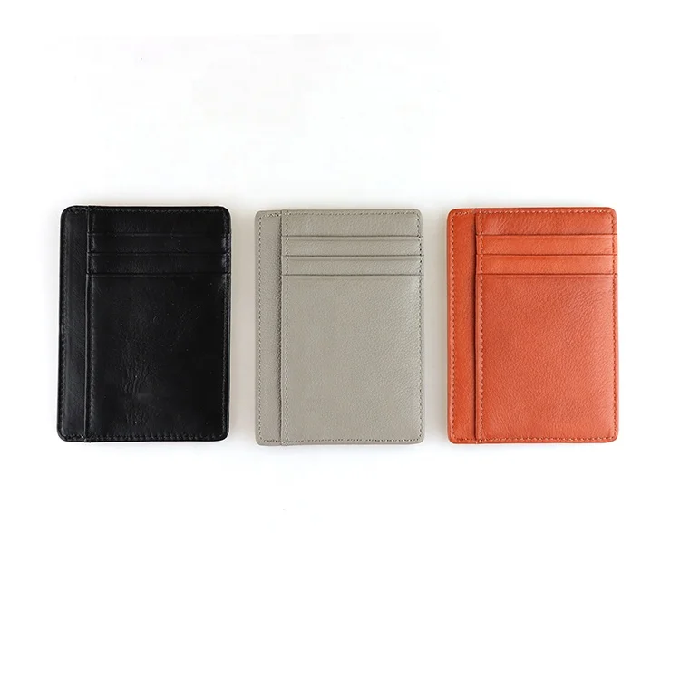 ISO BSCI factory eco-friendly many textures and colors recycled leather card holder and id card holders and credit card holder