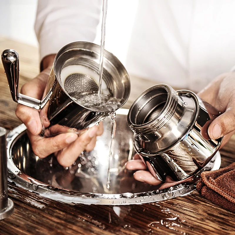 Zero Hero M06 Moka Pot Modern Stainless Steel Portable Coffee Maker Home Brewing Italian Concentrator Pot