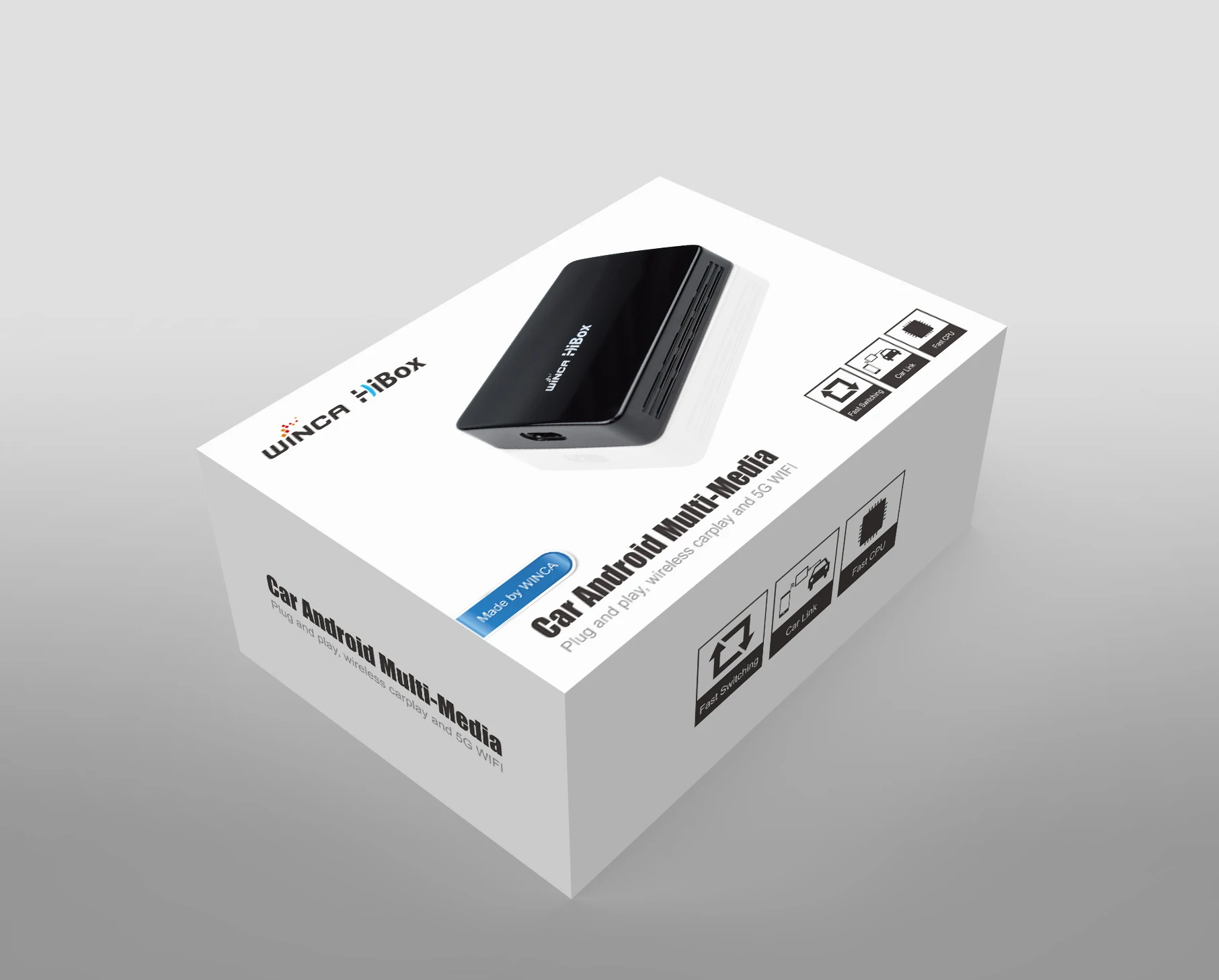 Winca Универсальный HI BOX Android 10 Автомобильный gps мультимедийный плеер wifi четырехъядерный carplay android авто