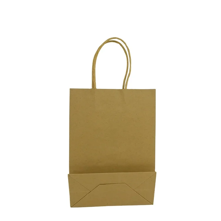 White Green Kraft  Industrial Surface Packaging Paper Gift Bag with Handle Item Custom Logo Wholesale Grocery  Print  Paper Bags