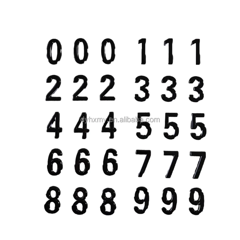 Custom chrome car lettering 3D emblem badge stickers Chrome Abs Plastic Car Letters numbers