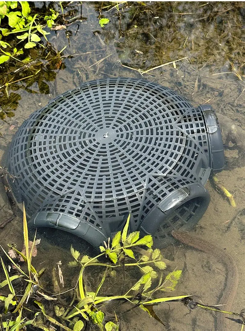 Wholesale plastic eel cage PP Round three-hole fish basket flexible