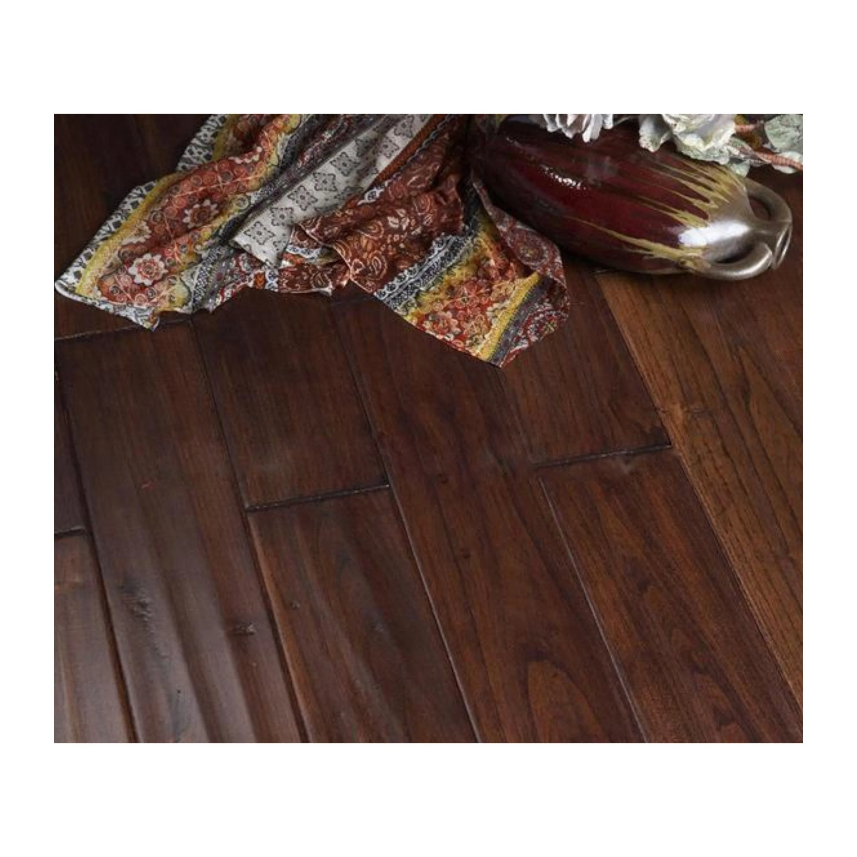 ABCD Grade Natural Color Teak Waved Heating Floor Tiles Wood Hardwood Flooring