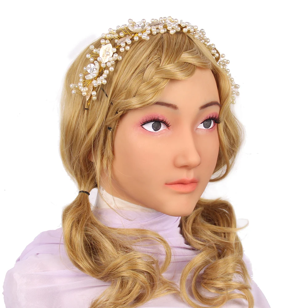 Drop Shipping Tgirl Disguise Masquerade Headwear Realistic Goddess Face For Crossdresser