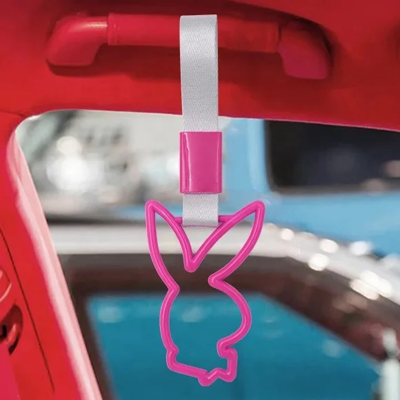 JDMotorsport88 Car Accessories Interior Decoration Rabbit Shape JDM Train Bus Handle Hand Strap Drift Charm Strap Warming Ring
