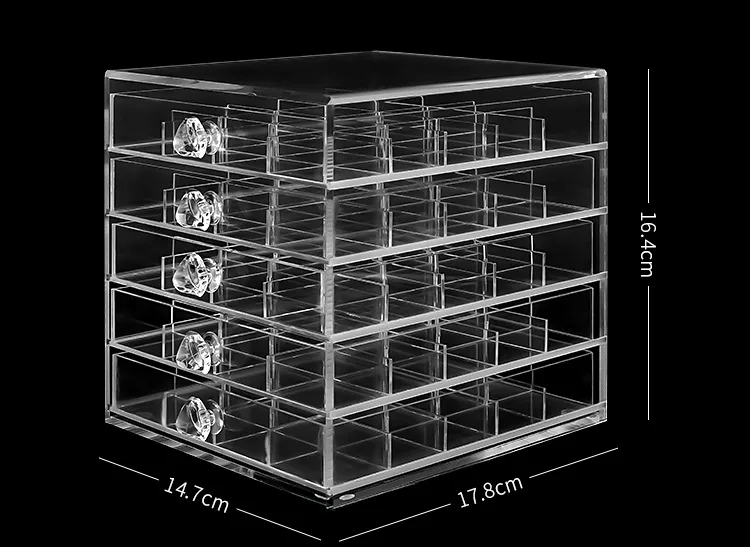 Nail Art Jewelry Acrylic Storage Box Empty Plastic 5 Layer120 lattice Storage Box for Nail Art  [ Empty box in Stock]