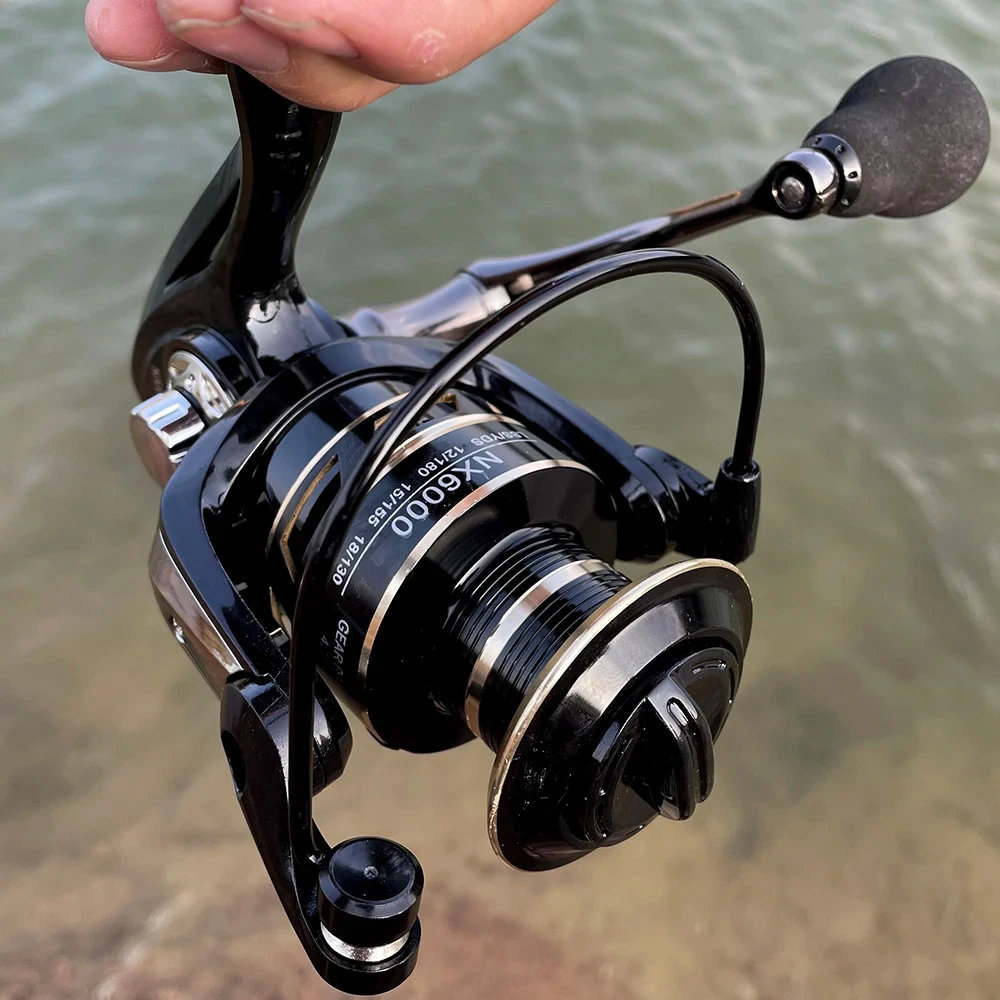 Высококачественная металлическая катушка для морской воды 5 2: 1/4.7:1 высокоскоростная водонепроницаемая подходит рыбалки на щуку 2000-7000Sreies
