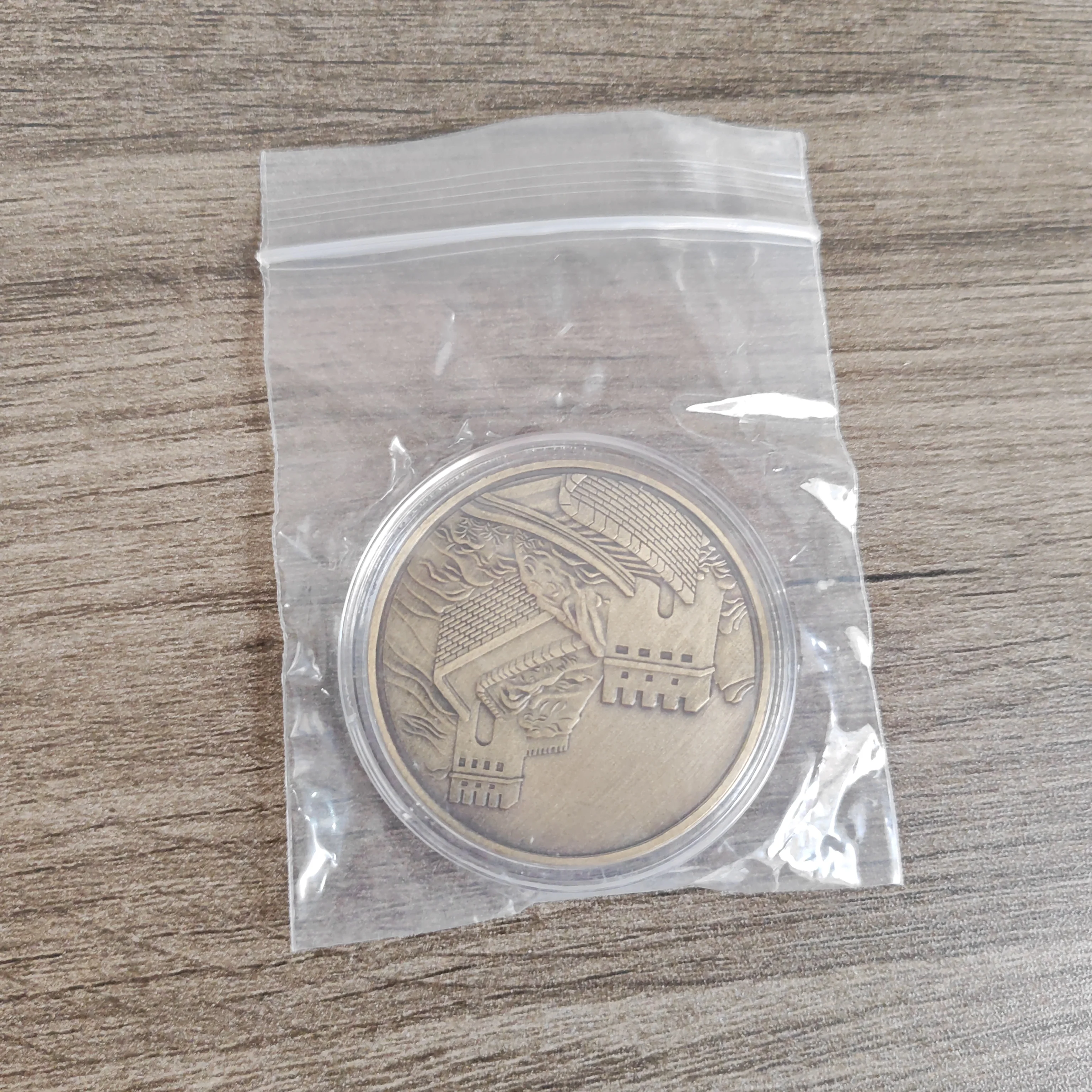 Chinese Great Wall Tourism Commemorative Coin, Blue Bronze, Beijing Temple of Heaven Commemorative Medal