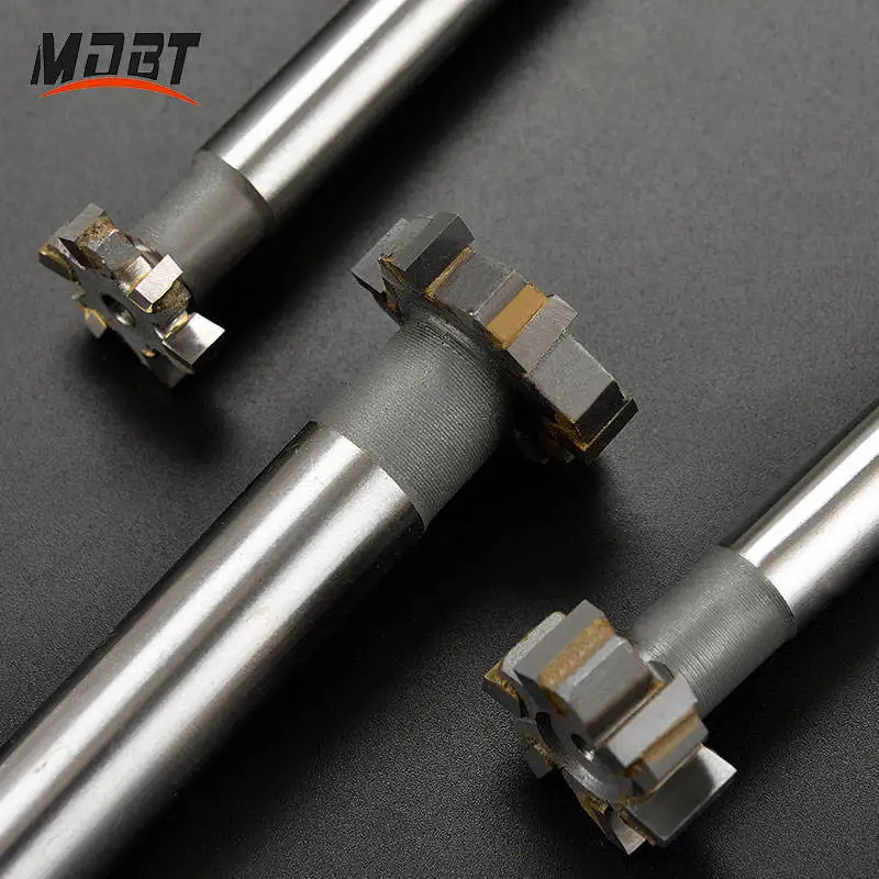 T-Slot Straight Shank Carbide End Mill Welding Tungsten Steel Side Milling Cutter For Metal