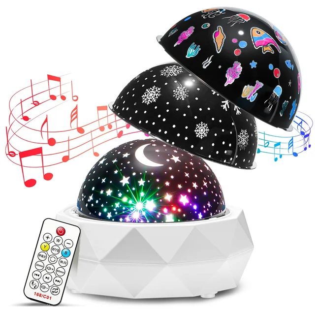 Wholesale OEM Manufacturer OneFire Night Light for Kids 12 Music 3 Films Rechargeable Kids Night Lights for Bedroom Decor