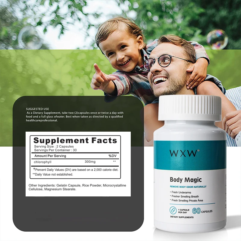 Spot product WXW частное Фирменное дополнение для хлорофилла Высокоэффективная хлорофилловая капсула хлорофиллин медный комплекс