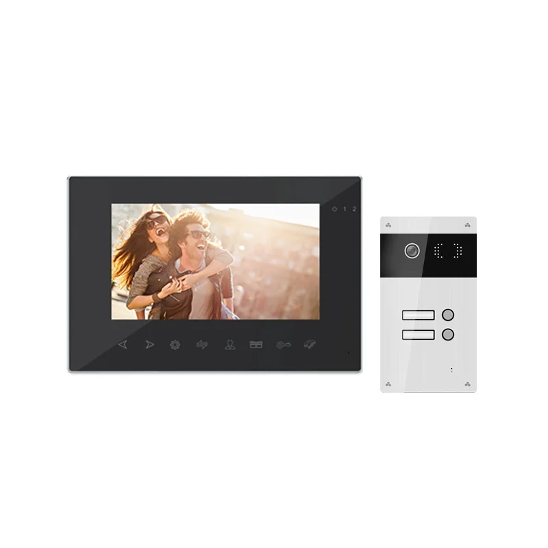 
10% OFF Factory Wholesale Black 2 Wired Plastic Housing Ring Camera Door Bell For Building 