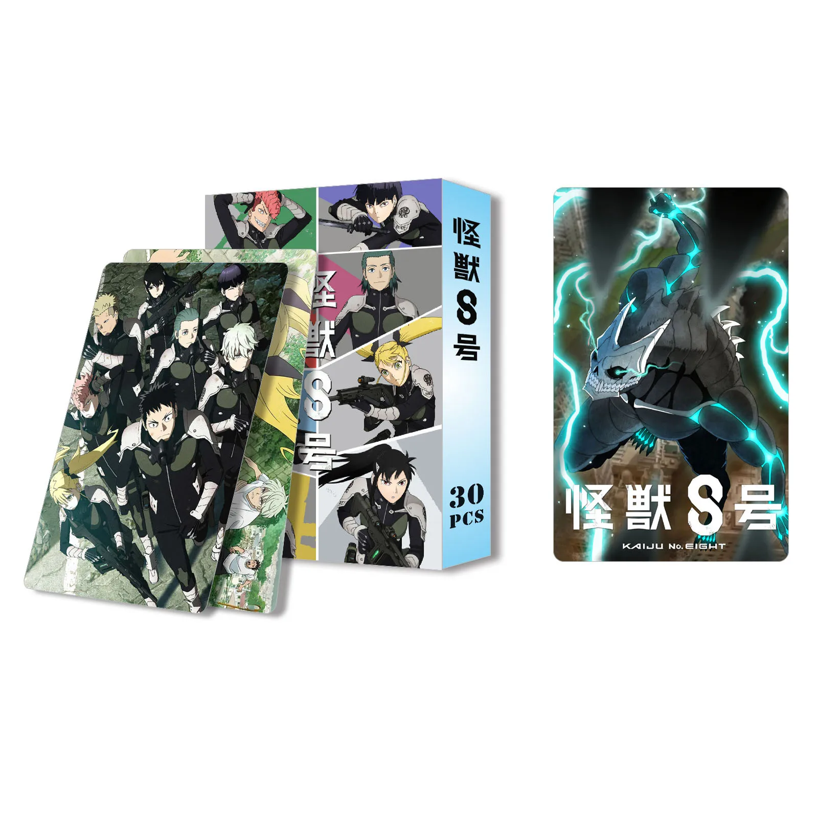 Minrogn Popular 30pcs/box Double Anime Kaiju 8 Lomos Card  High Definition Print Greeting Card Bookmark Postcard