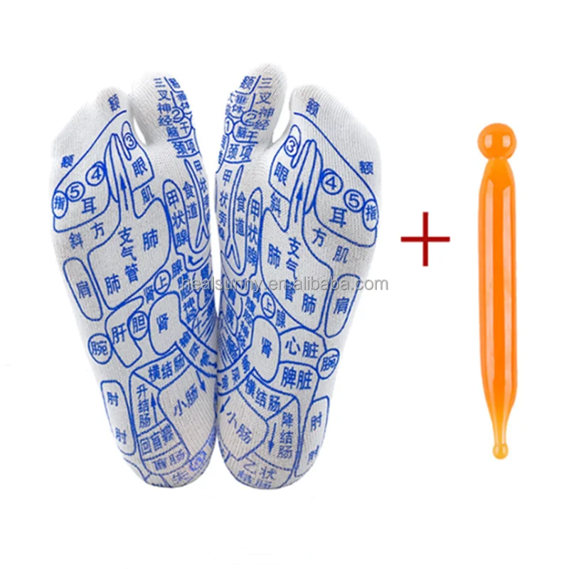 Reflexology pressure point socks spa/foot massage socks