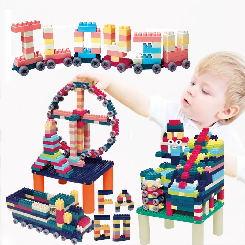 Baby large particles plastic building blocks kids educational plastic building blocks toys