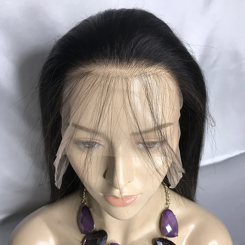 stock 13x4 hand tied transparent lace front medical wigs natural color fashionable bob wigs with middle parting