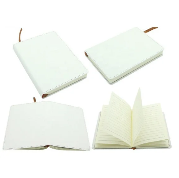 USA Warehouse RTS PU Leather A5 Sublimation Blanks White Notebook Journal Cover for Heat Transfer Printing