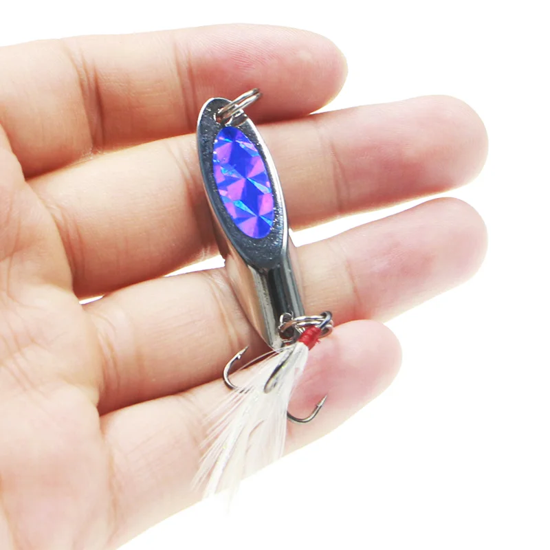 Metal Fishing Spoon Lures Hard Spinner Fishing Silver Spoon Lure