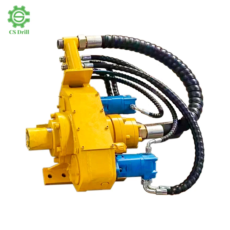 Hydraulic Top Drive Power Head Geotechnical Drill Head Drive for Water Well Drilling Rig
