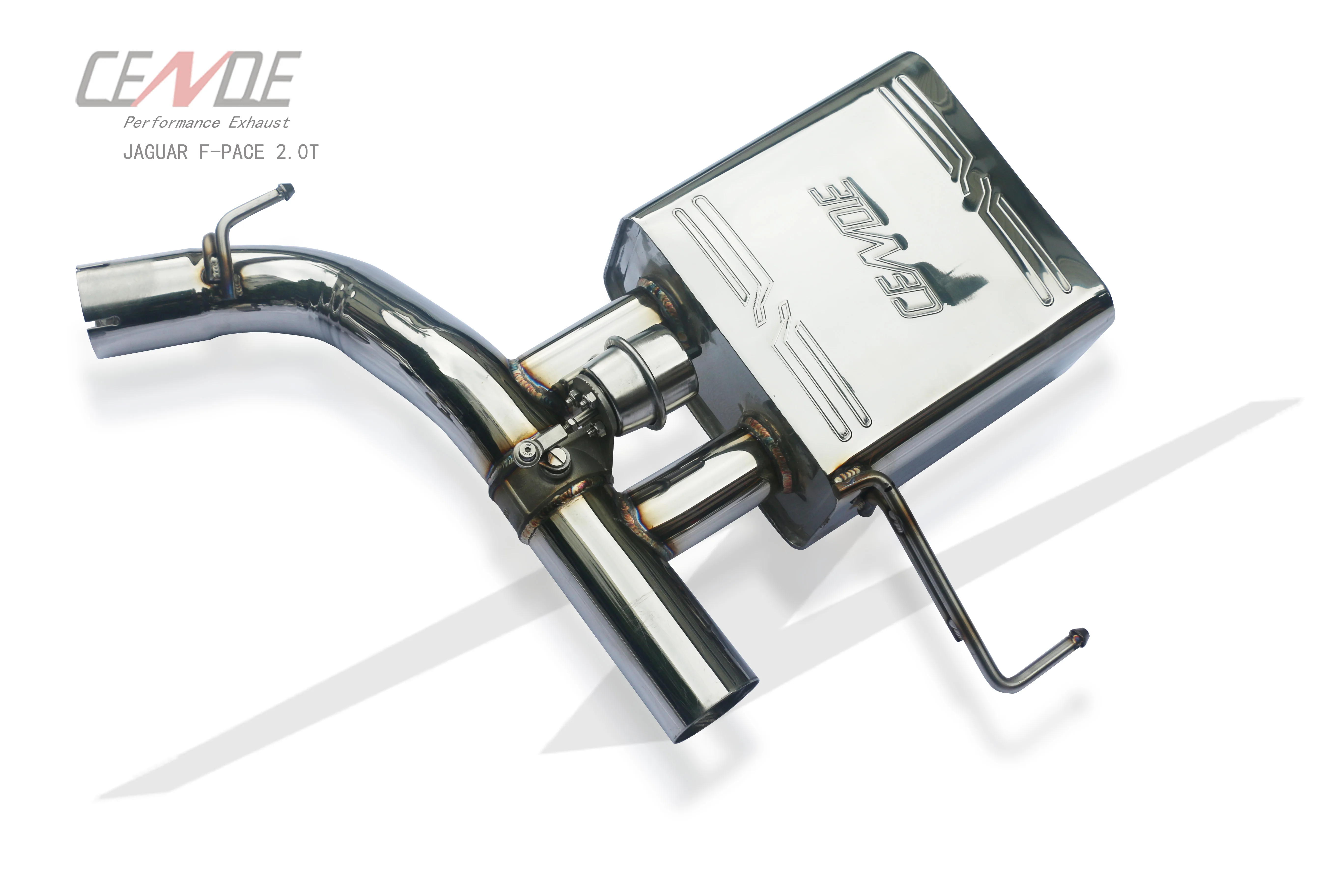 China Manufacturer Stainless Steel 304 Exhaust Muffler System with Valves for Jaguar F-Pace 2.0/3.0T