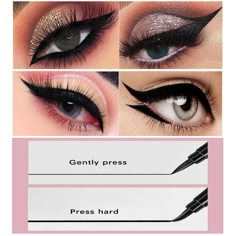 Private Label Custom Makeup Professional Eyeliner Pen Multi Uses Long Lasting Waterproof Liquid Eyeliner Pencil