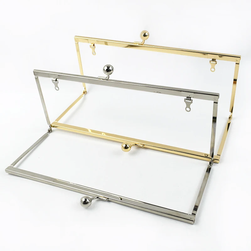 Deepeel C-CF001 15/20/25/30cm Silver/Light Gold Handbag Parts Accessories Wallet Purse Frame Bag Handle
