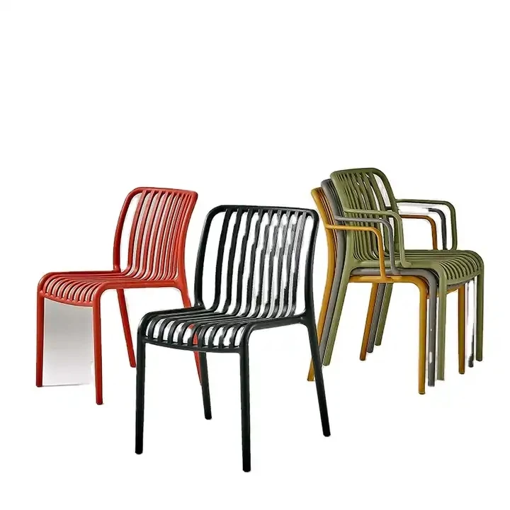 New Arrival Durable Quality Outdoor Indoor Dining Dinning Furniture Armchair Stackable PP Plastic Chairs for sale