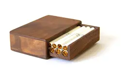Holds 16 Cigarettes Elegant Japanese Decorative Wooden Cigarette Case for Men and Women