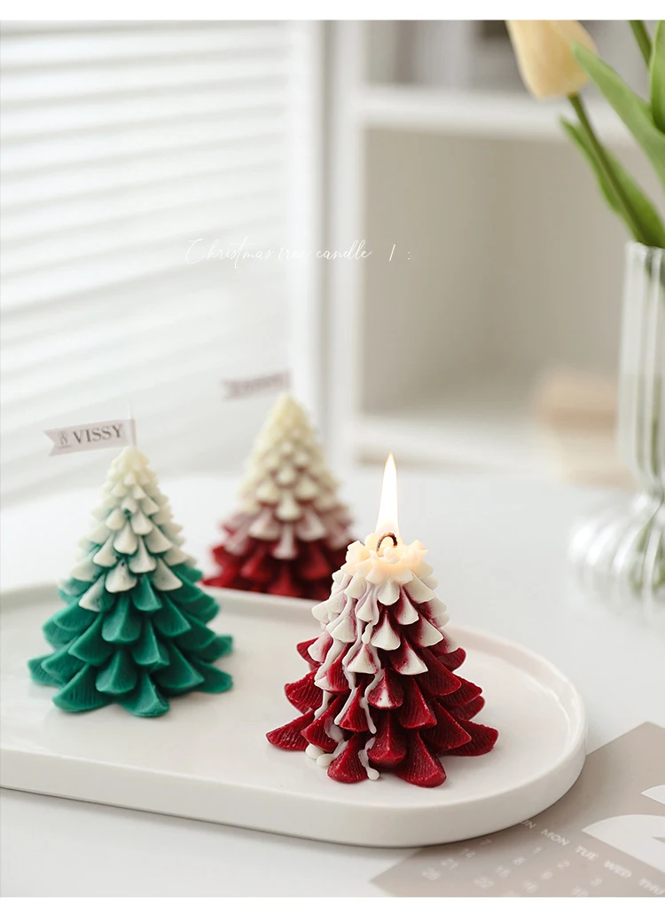 Manufacturers supply creative Christmas tree scented candles wholesale scene decoration scented candles gift box Christmas tree