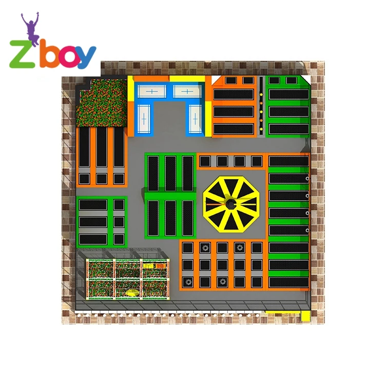 Custom Design Big Indoor Trampoline Park and Trampoline Park Solutions for Family Entertainment Centers