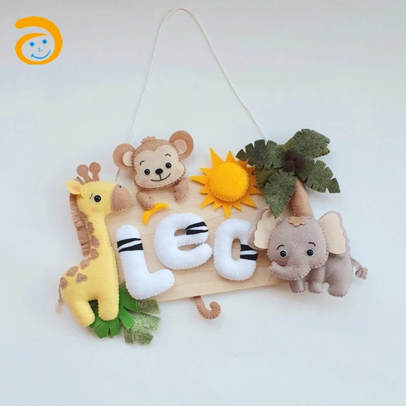 New Arrival Wholesale Felt Cute Wall Decoration Kids Present Felt Baby Boy Nursery Wall Decor