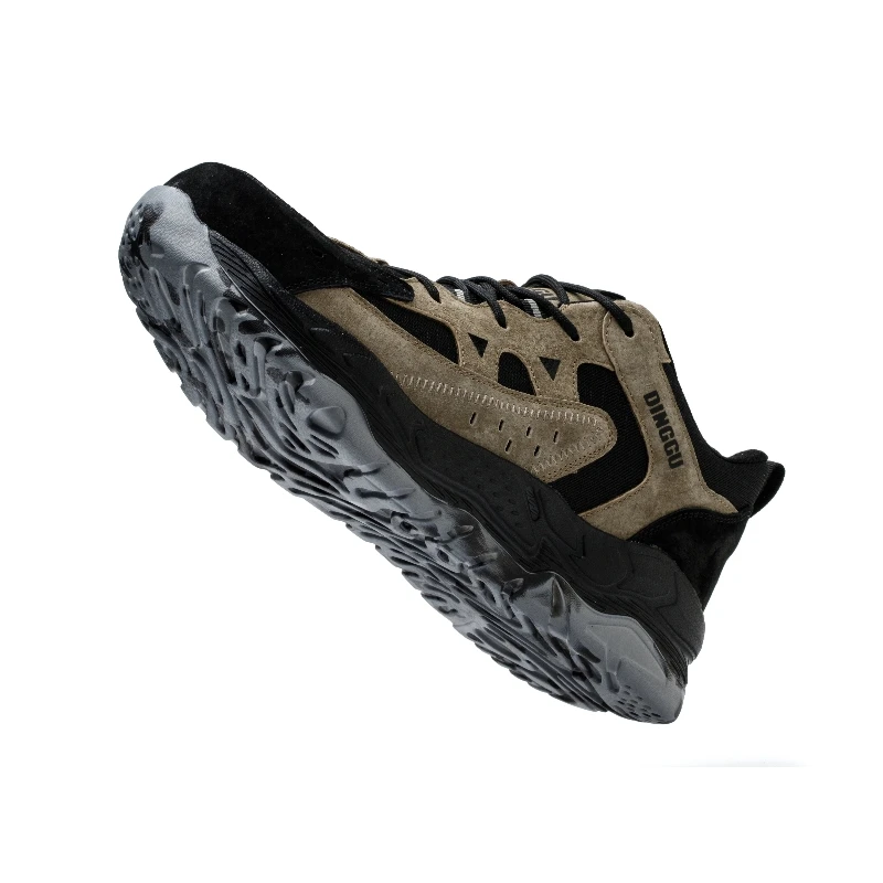 OEM/ODM  Flying Woven Breathable Mid-Top Anti-Smashing Soft Non-Slip Work Safety Shoes