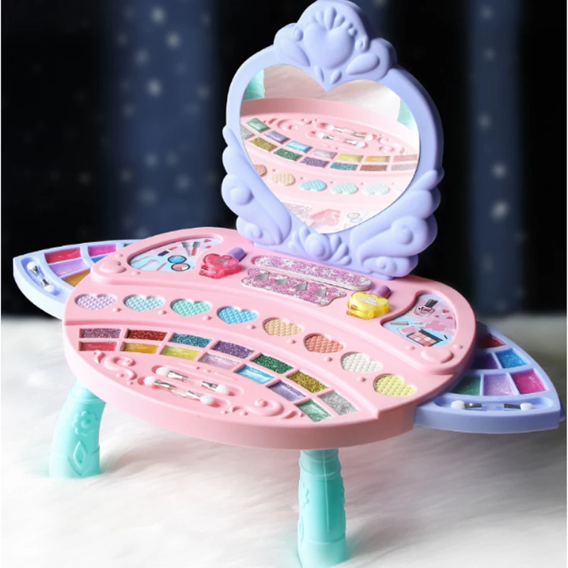 Безопасный и нетоксичный детский туалетный столик принцессы игровой домик с легким музыкальным макияжем игрушка для девочек