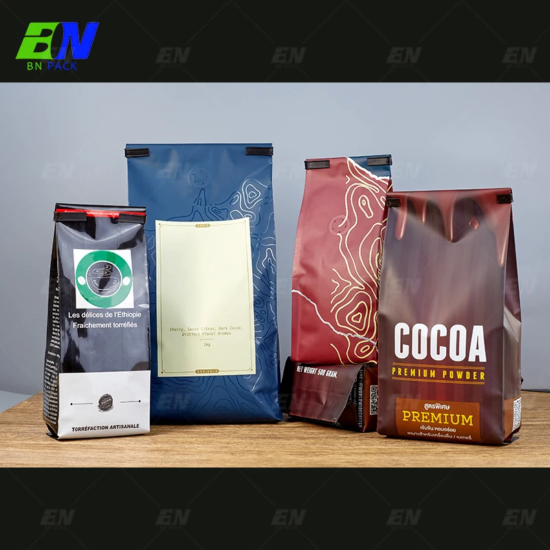 Eco Friendly Custom Digital Printed Plastic Side Gusset Reusable Zipper Pouch Slimming Tea Coffee Mylar  Bag