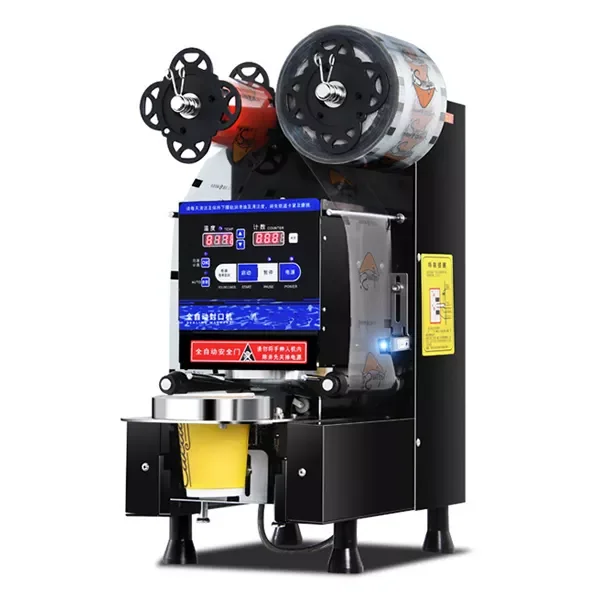 Fully Automatic Plastic Water Cup Sealing Machine High Speed Cup Sealer For Plastic Paper Cup