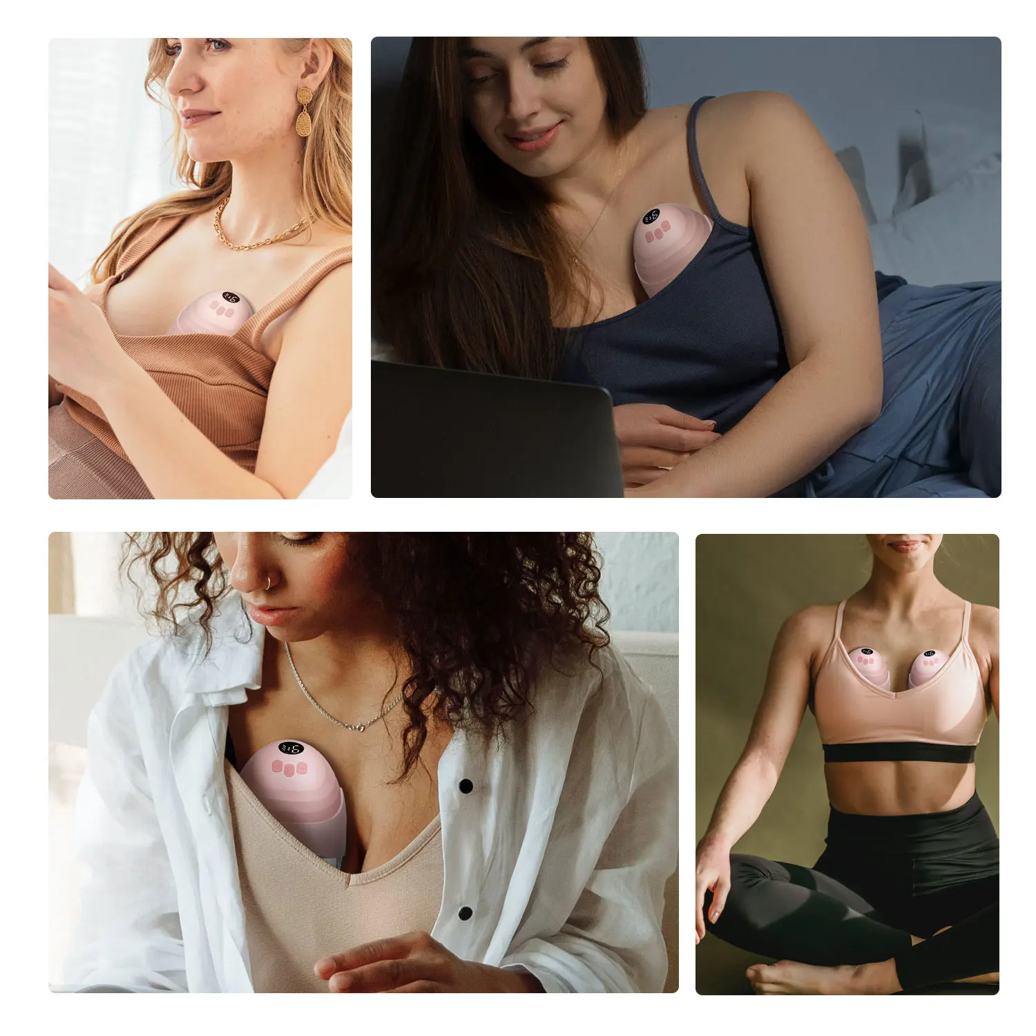 Anly Kiss Low Noise LCD Display OEM Portable Hands-Free Electric Pumps Wearable Breast Pump for Breastfeeding