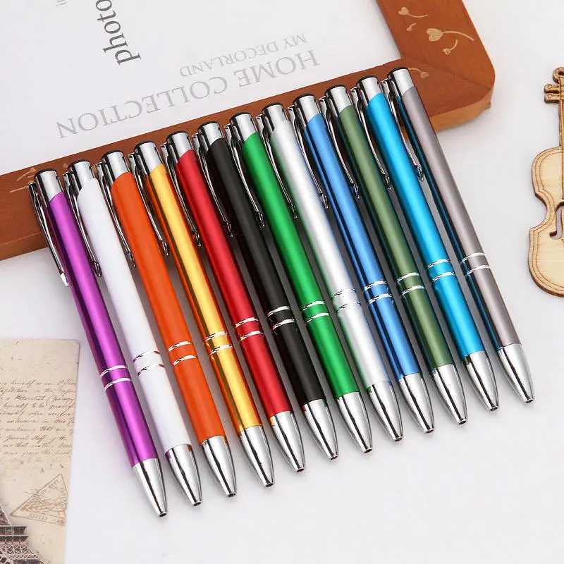 AI-MICH Wholesale New Custom Logo Stylus Ball Point Gel Pens With Advertising Luxury High Quality Aluminum Metal Ballpoint Pen