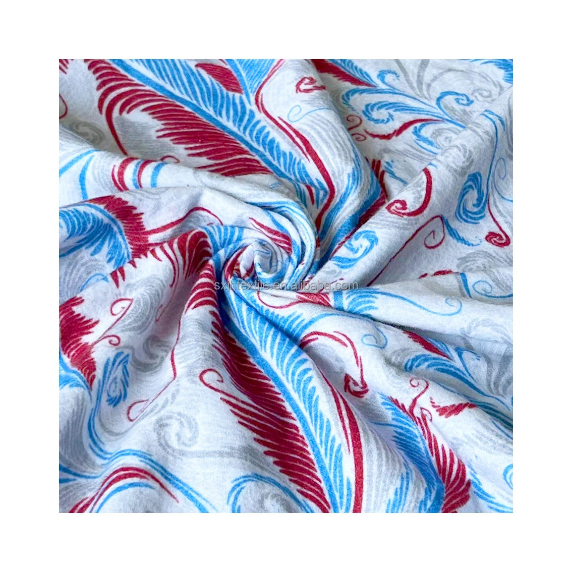 Custom Digital Printing on 100% Cotton flannel woven fabric