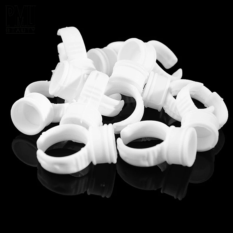 Lovbeauty Disposable Holder Rings  Finger Ink ring Pigments Holder Rings Cups For Permanent Makeup