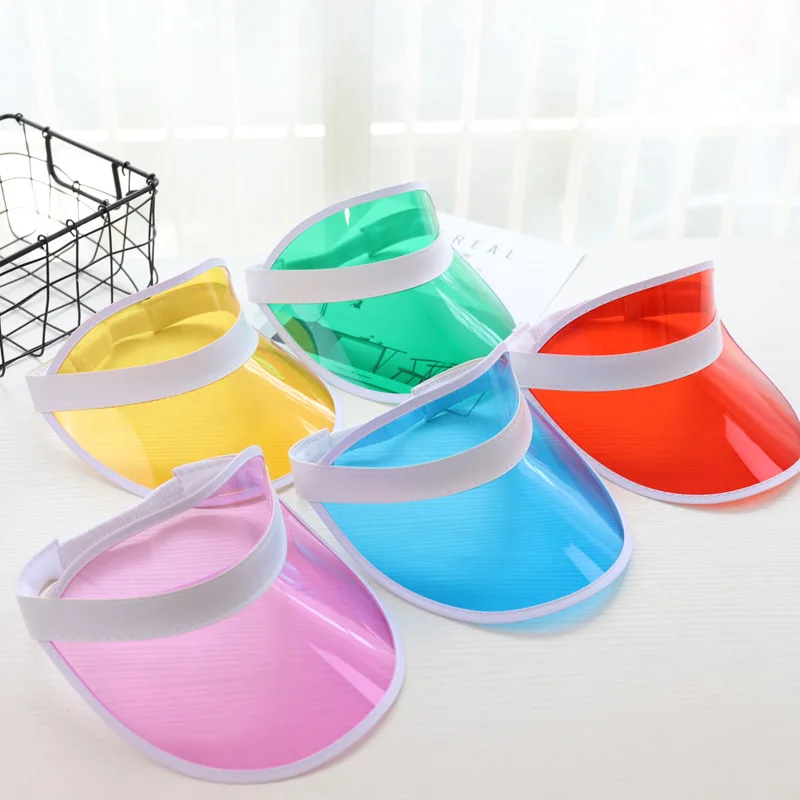 2023 New Fashion Unisex Retro Neon Sun Visor Hats Headband Hat For Golf Tennis Stag Poker Party