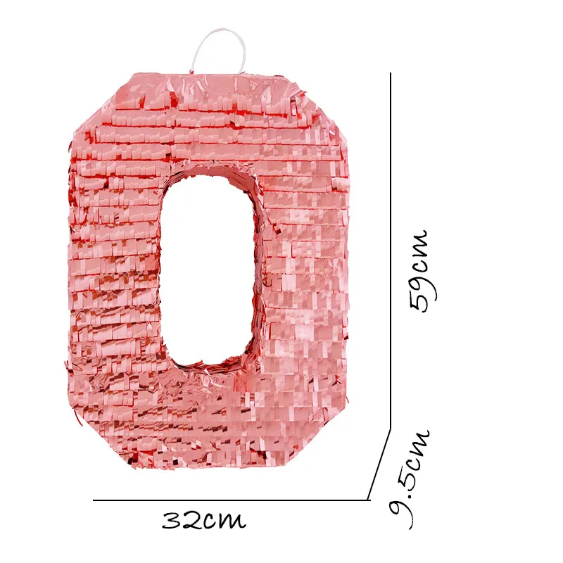 627147 Rose gold Foil Number 0-9 Pinata kids birthday party supplies wedding decoration custom Mexican cheap wholesale