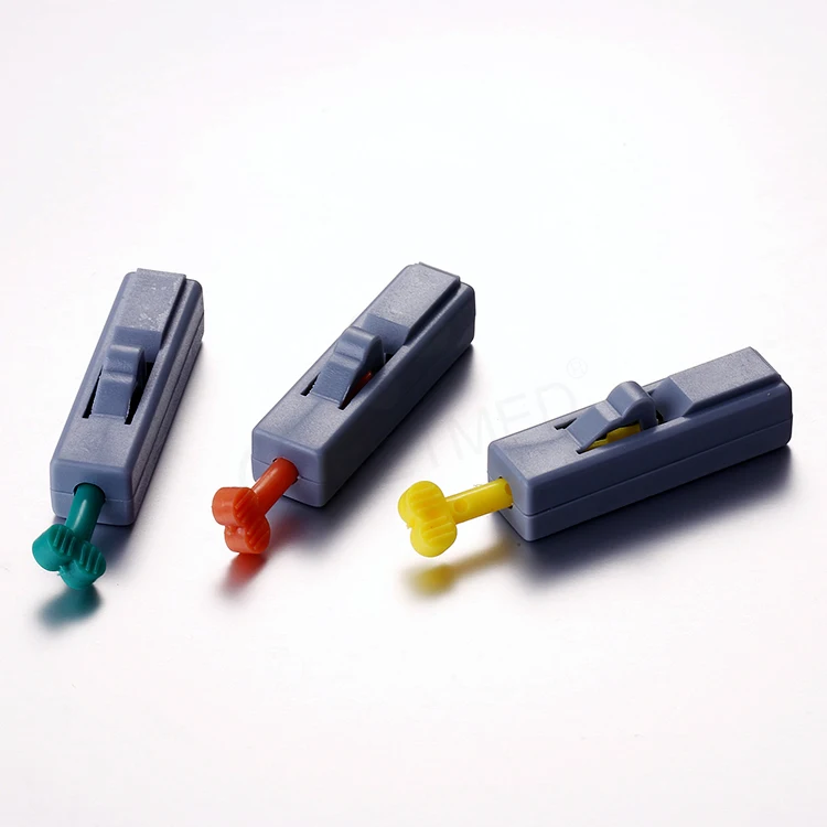 Blood collection lancets 21g 23g 26g 28g 30g sterile plastic disposable twist safety blood lancet