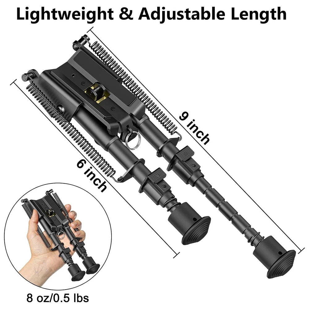 BIJIA 6-9 Inch Extendable Foldable Tactical Support Frame with Adapter for Sports & Outdoor Activities Scopes Accessories