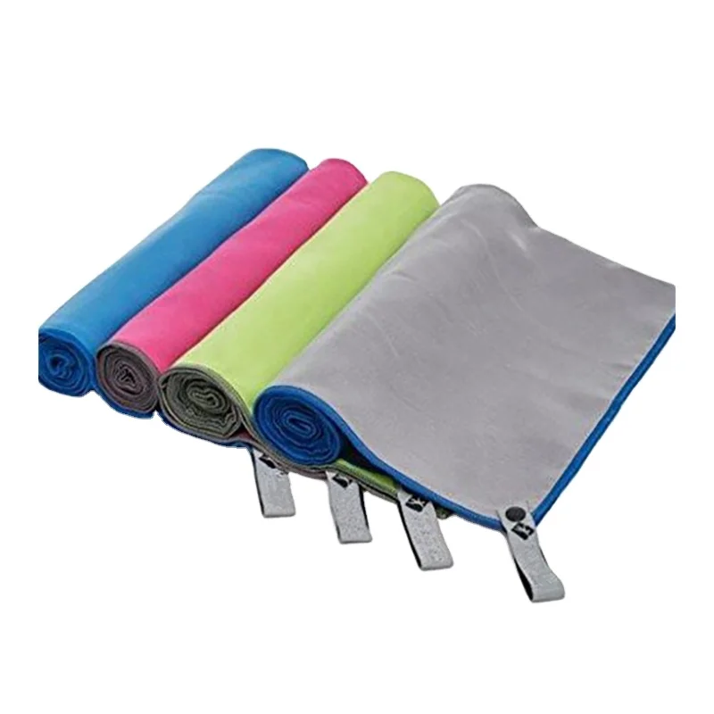 quick dry microfiber material  mesh bag gym sport travel custom embroidered gym towel