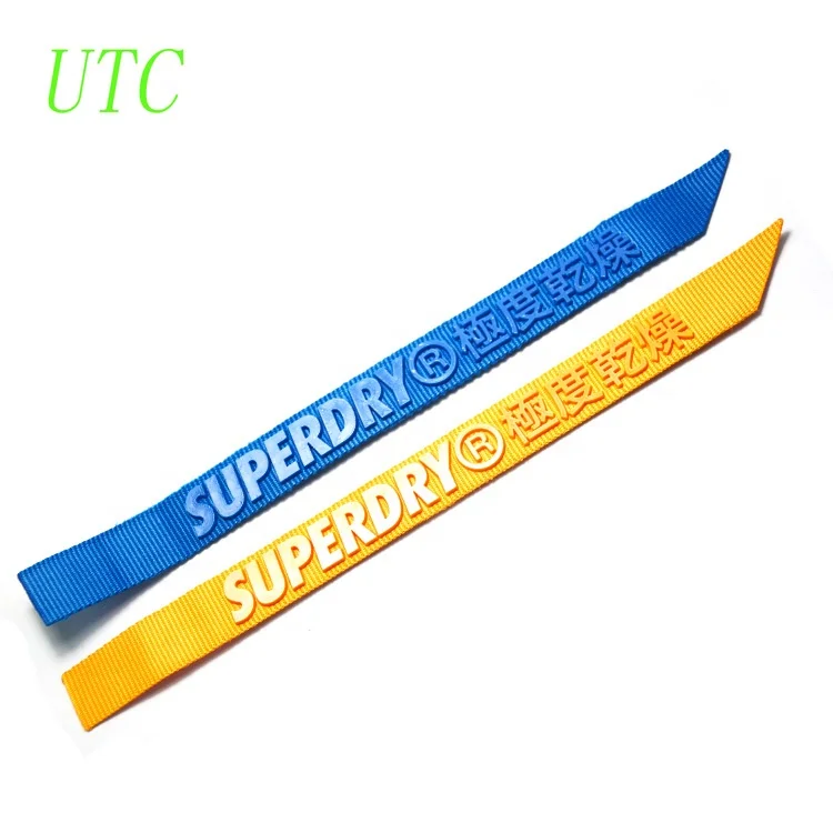 Custom Fancy Printed Logo TPU Rubber Woven Tape Zipper Puller Woven Zipper Slider for garment slider