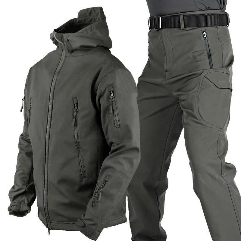 Multiple Pockets Soft Shell Tactical Set Work Cargo Uniforms Clothing Camouflage Suit Manufacturers For Customs Clothes